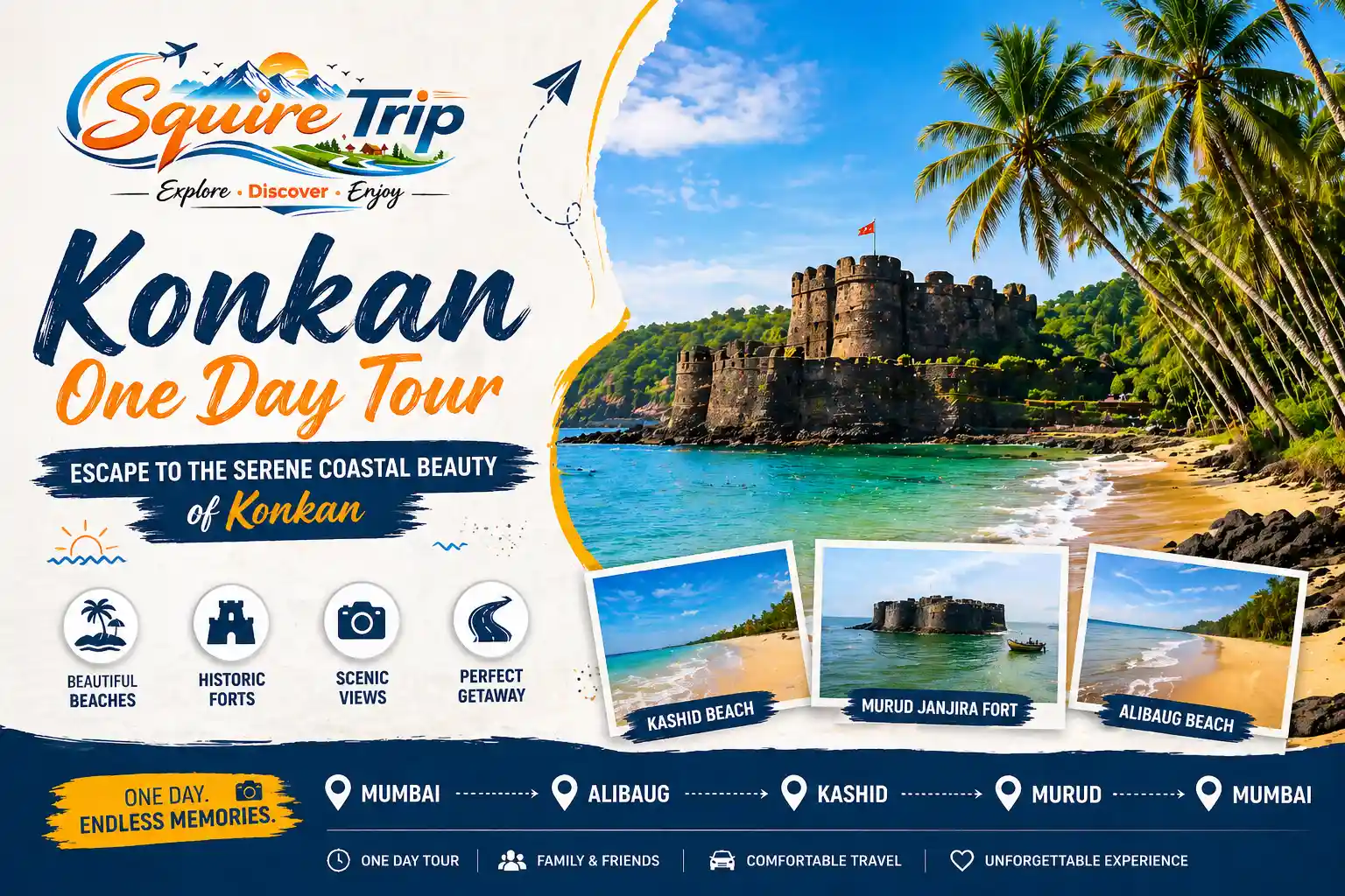 Konkan One Day Tour Package – Beach Trip