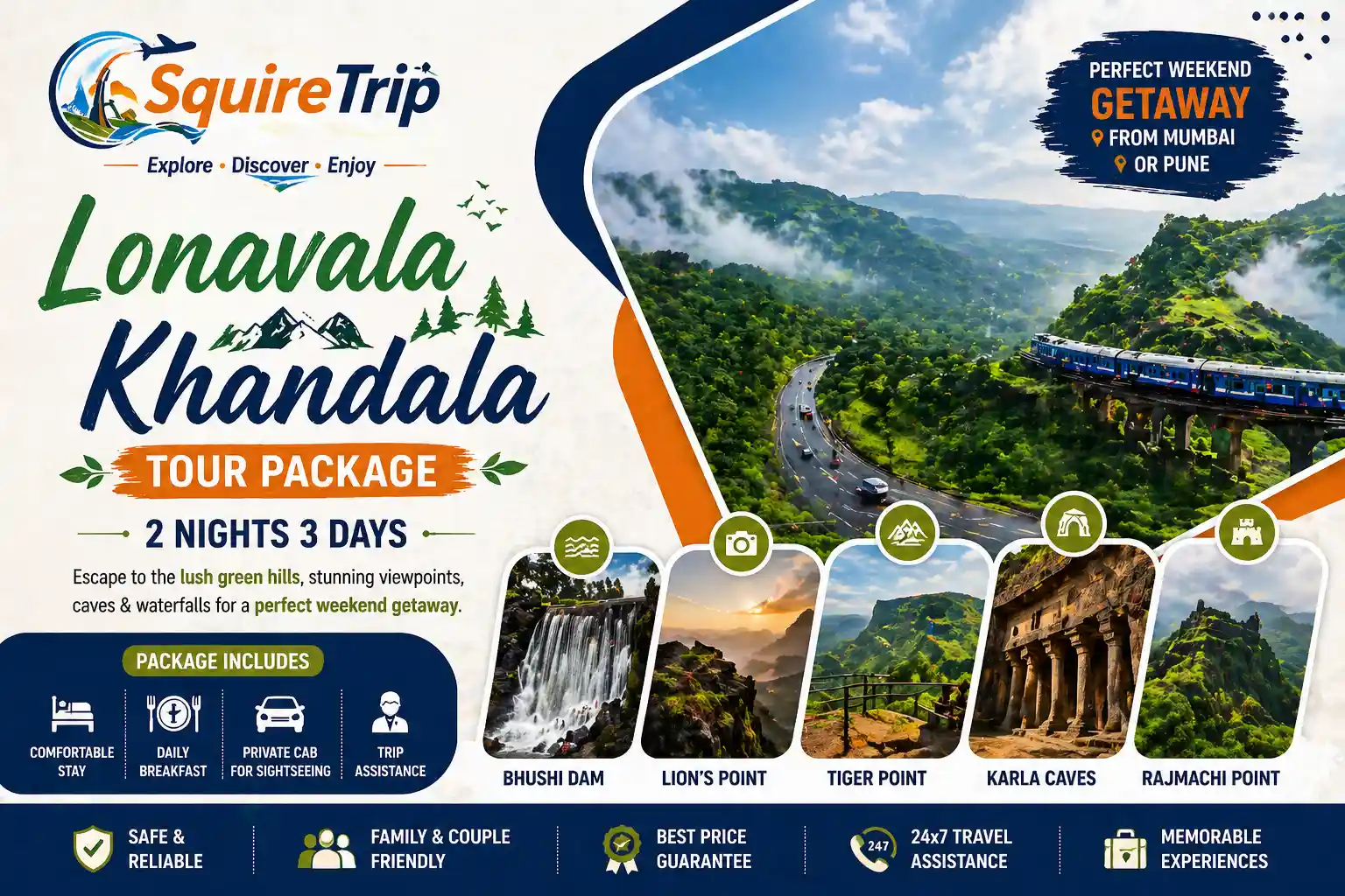 Lonavala Khandala Tour Package – 2 Nights 3 Days