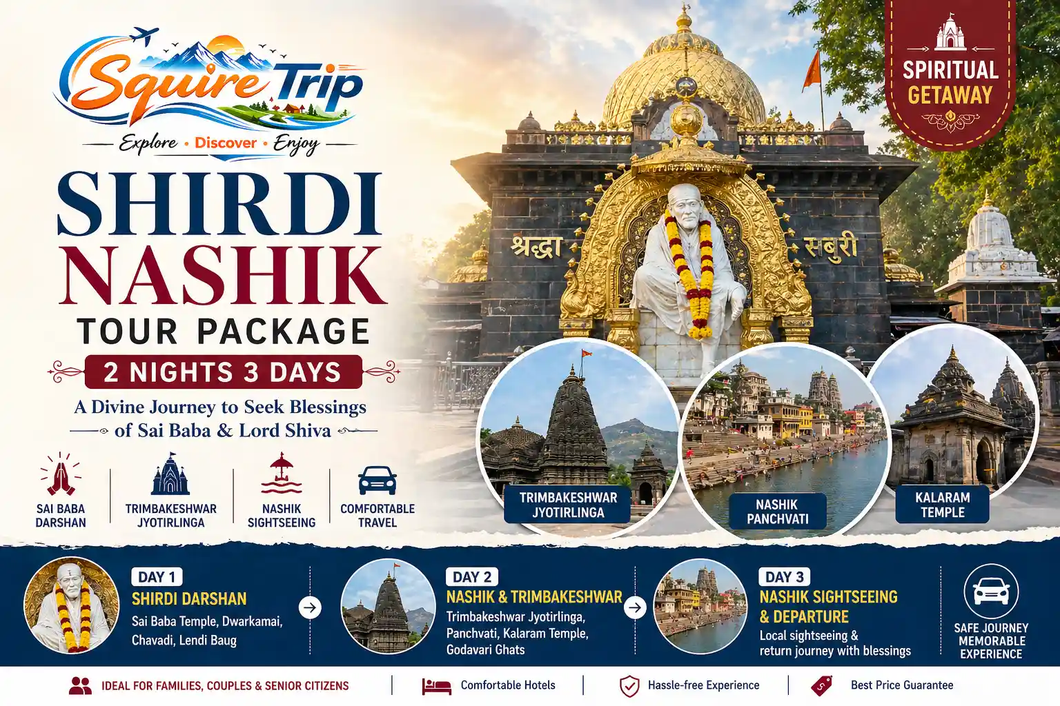 Shirdi Nashik Tour Package – 2 Nights 3 Days